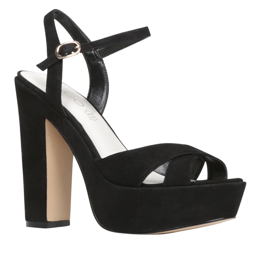 ALDO Hilger black platform block heels